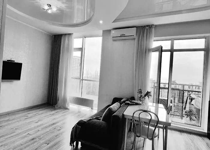 спальня-студия с видом на море и парк